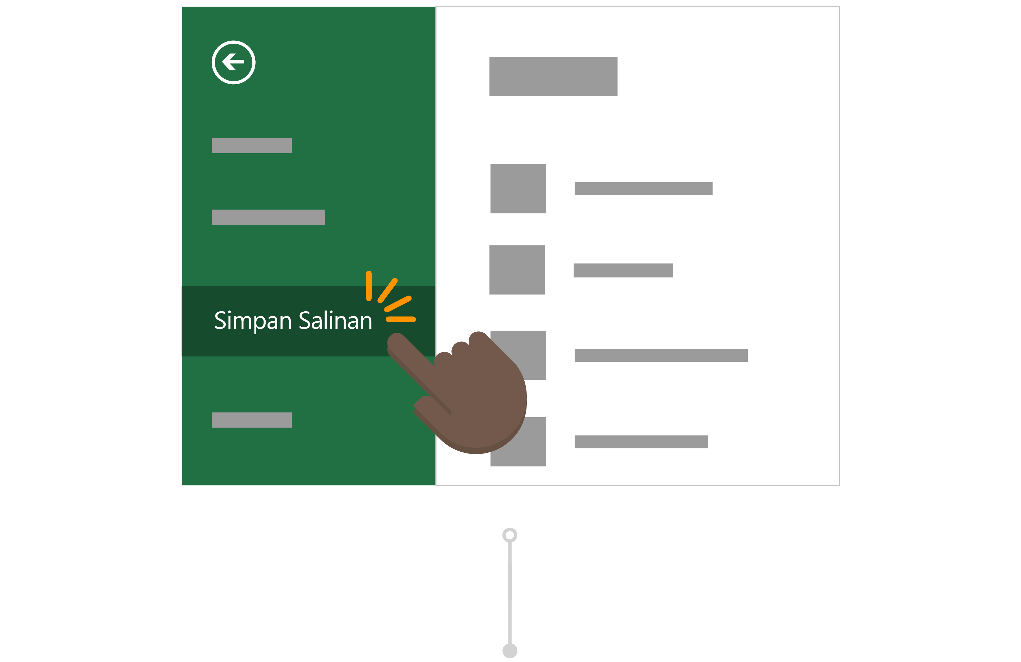 Todd menggunakan Simpan Salinan untuk menyimpan laporan versinya sendiri di OneDrive-nya.