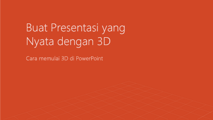 Cuplikan layar sampul templat PowerPoint 3D