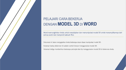 Bidikan gambar sampul templat Word 3D