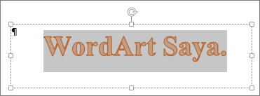 WordArt yang dipilih