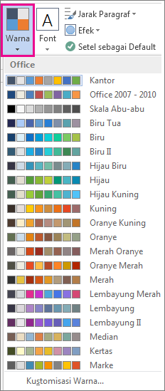 Galeri Warna Tema