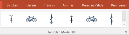 Galeri 3D Model VIews memberi Anda beberapa preset praktis untuk mengatur tampilan gambar 3D Anda