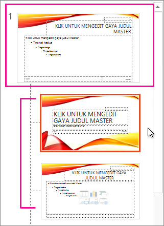Master Slide dan dua tata letak
