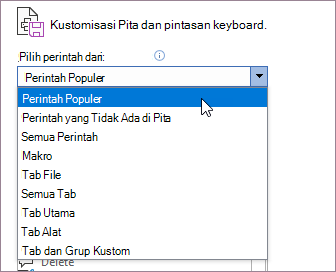 Memilih perintah