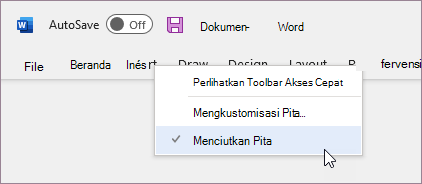 Memperluas pita