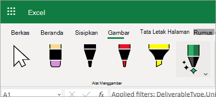 Menggunakan tinta untuk mengedit data