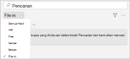 Memperlihatkan Pencarian di Word