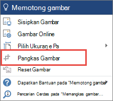 Dialog Beri Tahu Saya dengan fitur yang diminta diredupkan