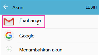 Memilih akun