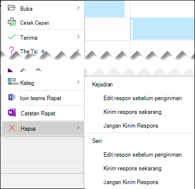Menghapus semua contoh rapat berulang di masa mendatang.