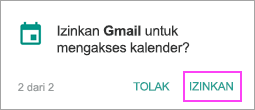 Memperbolehkan kalender