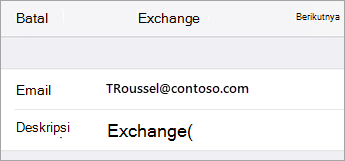 Masuk ke Exchange