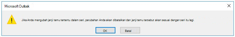 Dialog untuk menjelaskan apa yang terjadi pada janji temu tertentu.