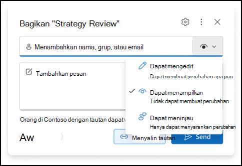 jendela izin lampiran Outlook baru