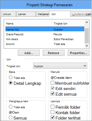 Pengaturan izin pada folder publik