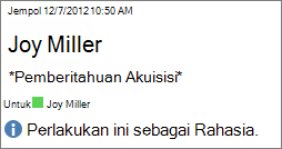 Email ditandai sebagai Rahasia