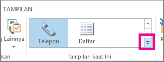 Grup Tampilan Saat Ini pada tab Beranda