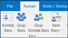 Pilih Kontak Baru untuk membuat kontak baru.