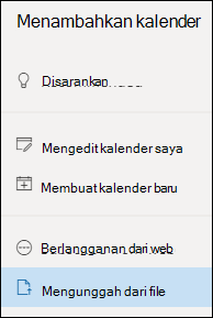 Mengunggah dari file