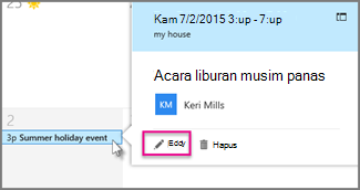 Mengedit acara kalender