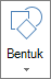 Tombol Sisipkan Bentuk