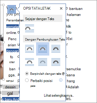 Kotak Opsi Tata Letak