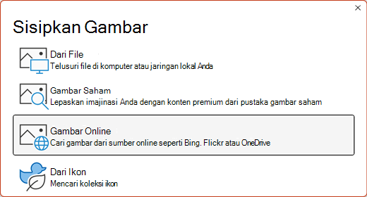 Kotak dialog Sisipkan Gambar.