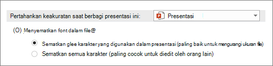 Menyematkan font dalam file
