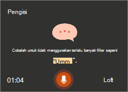 Panduan di layar dari Presenter Coach
