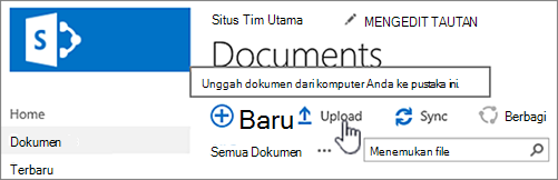 Unggah dokumen