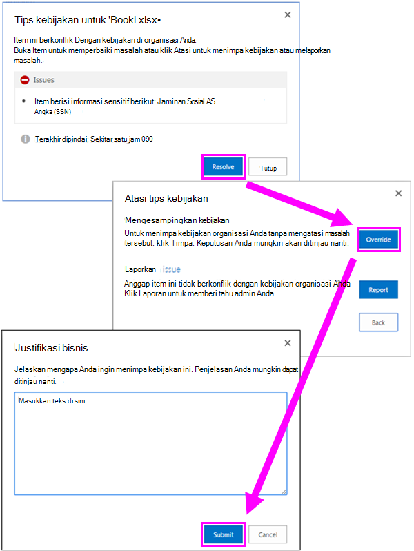 Menimpa tips kebijakan