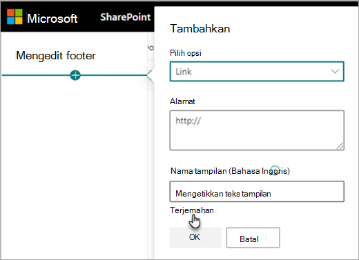 Terjemahan Footer