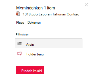 Berpindah ke folder