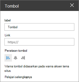 Komponen web tombol panel properti
