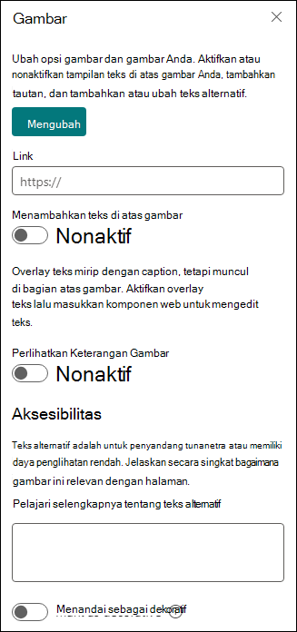 Kotak alat komponen web gambar