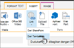 Menyisipkan tautan menggunakan alamat web