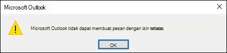 Kesalahan email terenkripsi di Outlook