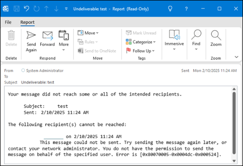 Kesalahan Outlook yang tidak dapat diandalkan