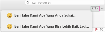 Klik opsi untuk memberikan umpan balik.