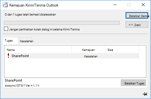 Kesalahan stssync SharePoint