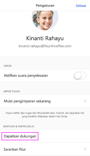 Ketuk Dapatkan Dukungan