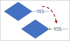Moving text on a connector line