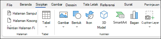 Menyisipkan item di Word