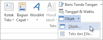 Menyisipkan objek