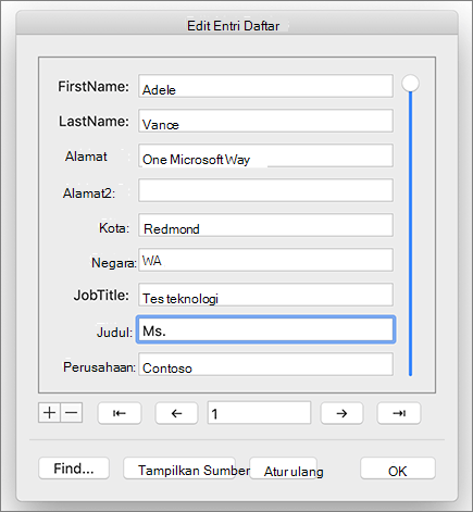 Dialog Edit penerima