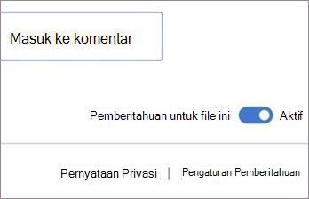 Mengaktifkan atau menonaktifkan pemberitahuan