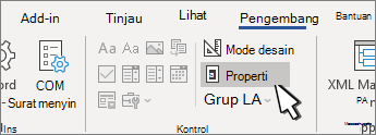 Tombol Properti Kontrol