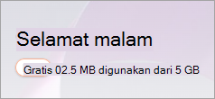 Lencana gratis di laman 365.com Microsoft