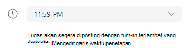 Edit lini masa tugas