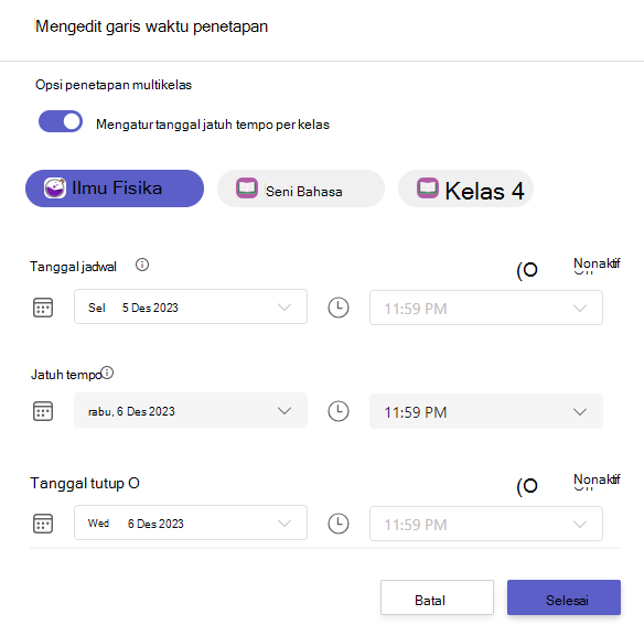 Edit lini masa